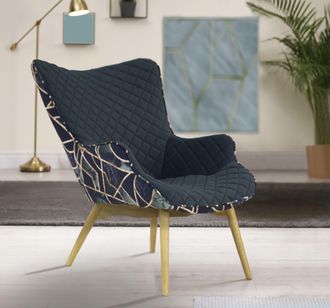 Inosign Sessel »Duke Print« Karoprägung im Sitzbereich und Dekostoff auf der Rückseite