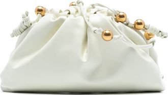 Bottega Veneta Pre-owned Bottega Veneta Brushed Calfskin Beaded Strap The Mini Pouch Crossbody B09611709O