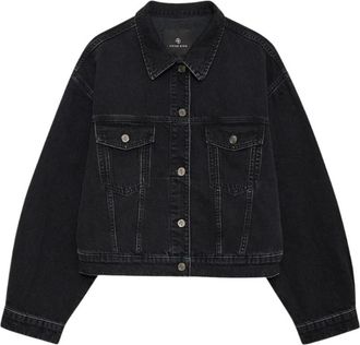 Anine Bing Quincy Denim Jacket - Dames - Spijkerjassen - Zwart - XS - Denim - Jassen