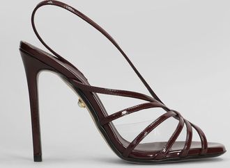 Alevì Star 110 Sandals In Bordeaux Patent Leather