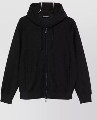 Emporio Armani cotton blend hooded sweatshirt long sleeves