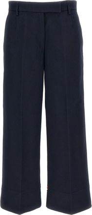 Thom Browne Blue Cotton Gabardine Chino Trousers