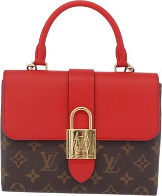 Louis Vuitton Locky Monogram Canvas With Leather Red Canvas Handbag (Pre-Owned)