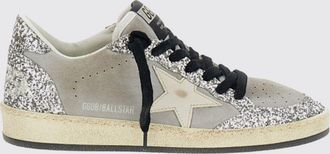 Golden Goose Sneaker Ball Star in pelle e tessuto glitter con effetto used