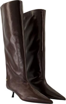 Anine Bing Womens Boot Brown Calfskin