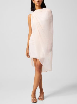 Rotate Womens Diagonally draped fitted dress