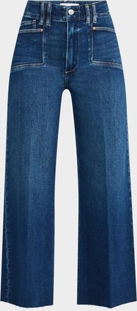 Paige Anessa Raw Hem Jeans with Set-In Pockets