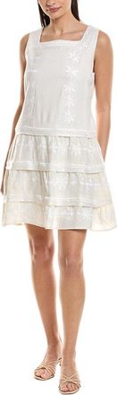 Sail to Sable Sail To Sable Square Neck Linen-Blend Mini Dress