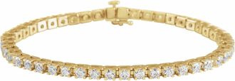 Diamond2Deal 14k Yellow Gold 5 CTW Lab-Grown Diamond Line Bracelet 7.25