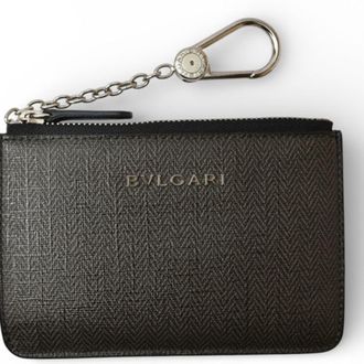 Bulgari Gray Pvc Coin Purse/Coin Case (Pre-Owned)