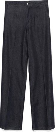 Dolce & Gabbana Wide Jeans, female, Blue, XS, Midnight Blue Palazzo Jeans with Pockets