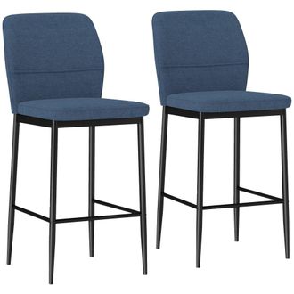 HOMCOM Taburetes de bar 41x52x97 cm azul
