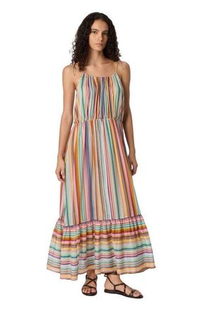 Missoni Long Flounced Cover-up In Cotton And Silk With Zigzag Pattern in Multicoloured at Nordstrom, Size Small