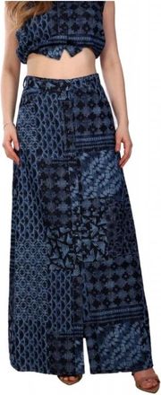Emporio Armani A-line Rok - Dames - Spijkerrokken - Blauw - M - Wol - Rokken