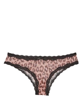 Fleur du Mal Doorzichtige bh met luipaardprint - Beige