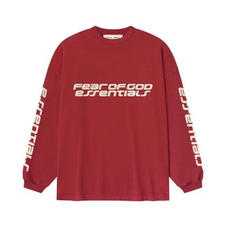 Fear of God Hombre, Camisetas, Rojo, Talla: L