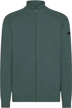 Roberto Ricci Design Zip-through Sweatshirt - Heren - Vesten met rits - Groen - 3XL - Katoen - Hoodies & sweatvesten