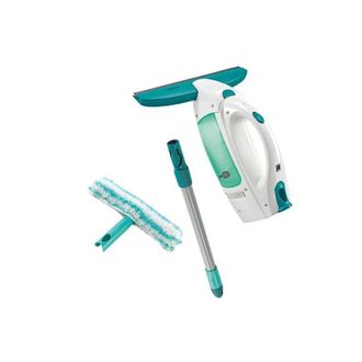 Leifheit Kit Aspirador Para Ventanas 51003 Dry + Clean Con Mango Y Pa&ntilde;o, Limpiador De Cristales Sin Marcas, Multiusos Para Cristales