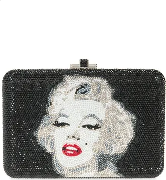 Judith Leiber Marilyn Slim Slide Clutch in Silver Jet Multi at Nordstrom
