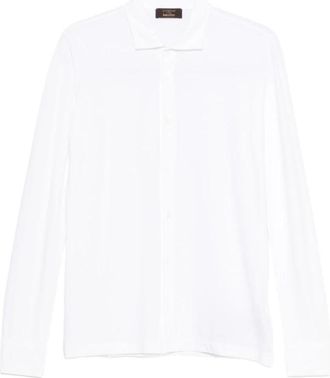 Zanone Camicia a maniche lunghe - Heren - Zakelijke Overhemden - Wit - 2XL - Katoen - Overhemden