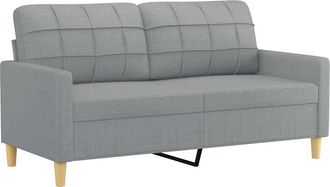 vidaXL Sof&aacute; De 2 Plazas De Tela Gris Claro 140 Cm Vidaxl