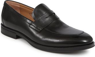 Jones Bootmaker Mens Radley Leather Loafers - Black - Size UK 8