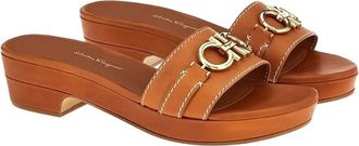 Ferragamo Gancini Leather Mule