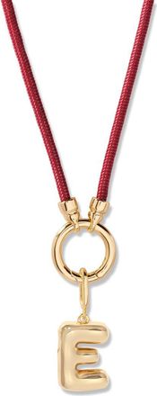 Brook & York Kai Initial Charm Necklace in Gold/Purple E at Nordstrom