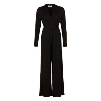 Freebird by Steven Jumpsuits & Playsuits, Dames, Zwart, M, Polyester, Vasili LS Jumpsuit
