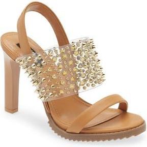 DKNY Balto Embellished Slingback Sandal in Nougat at Nordstrom Rack, Size 6.5