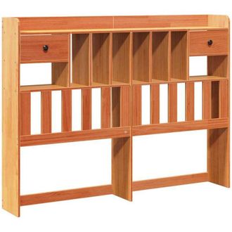 vidaXL Testiera con Ripiani Marrone Cera 160 cm in Legno di Pino - Vidaxl