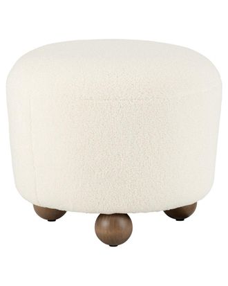 Sagebrook Home Round Ottoman With Ball Feet