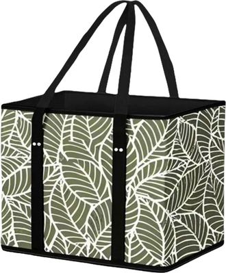 Generic Large Grocery Bags, Folding Shopping Bags, Nonwoven Storage Organizer with Handle, Canvas Tote for Beach Days, Food Bag with Eco Friendly Material, Gr