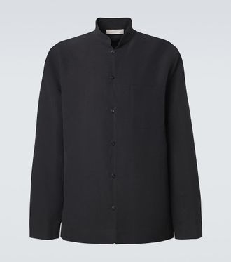 Umit Benan Camisa Franco de lino y seda