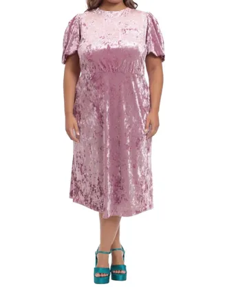 Donna Morgan Betsy Velvet Dress In Grape Nectar