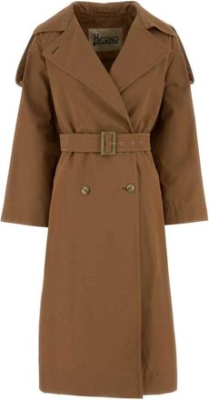 Herno Trenchcoat - Dames - Trenchcoats - Bruin - S - Katoen - Jassen