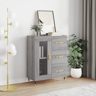 Berkfield Home Sideboard Grey Sonoma 69.5x34x90 cm Engineered Wood