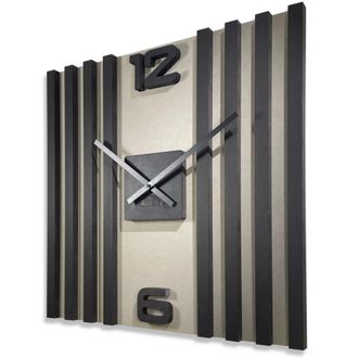 OEM Reloj De Pared Negro Sq De 60 Cm