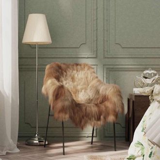 vidaXL Vidaxl - Fodera per Sedia in Pelle di Pecora Islandese Marrone 70x110 cm