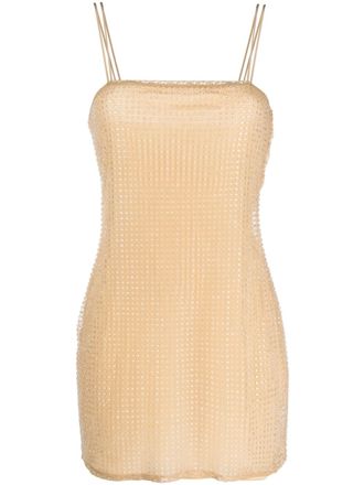 Alexander Wang Mini-jurk met mesh - Beige