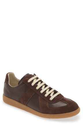 Maison Margiela Replica Low Top Sneaker in Chic Brown at Nordstrom, Size 44