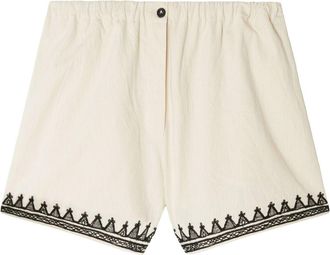Alanui Akasha cotton-blend shorts - women - Linen/Flax/Cotton/Paper Yarn - S - Neutrals
