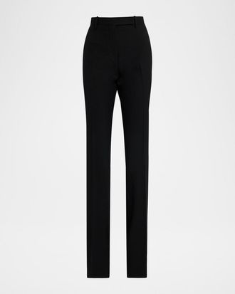 Tom Ford Sharp Grain De Poudre Straight-Leg Trousers