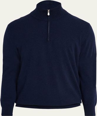 Brunello Cucinelli Mens Cashmere Quarter-Zip Sweater