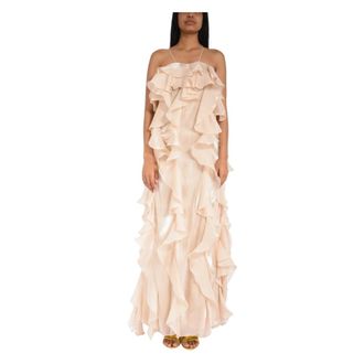 Actualee Gowns, female, Beige, Size: M Dresses