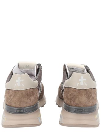 Premiata Layered Design Sneakers With Suede And Smooth Finishes