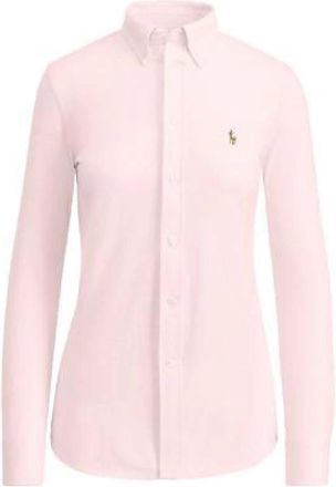 Polo Ralph Lauren Soft Jersey Heidi Shirt - Dames - Overhemden - Roze - L - Katoen - Overhemden