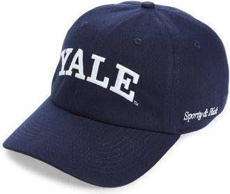 Sporty & Rich Yale Classic Hat in Dark Navy at Nordstrom