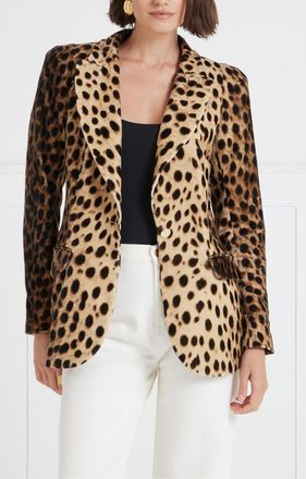 Temperley London Nemera Velvet Jacket in Leopard Print at Nordstrom, Size 10