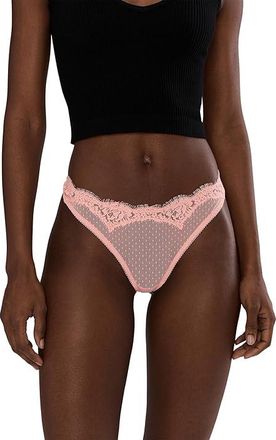 Free People Fiona Thong Womens Underwear Flamingo Flamenco : MD (Womens 8-10), Spandex/Nylon